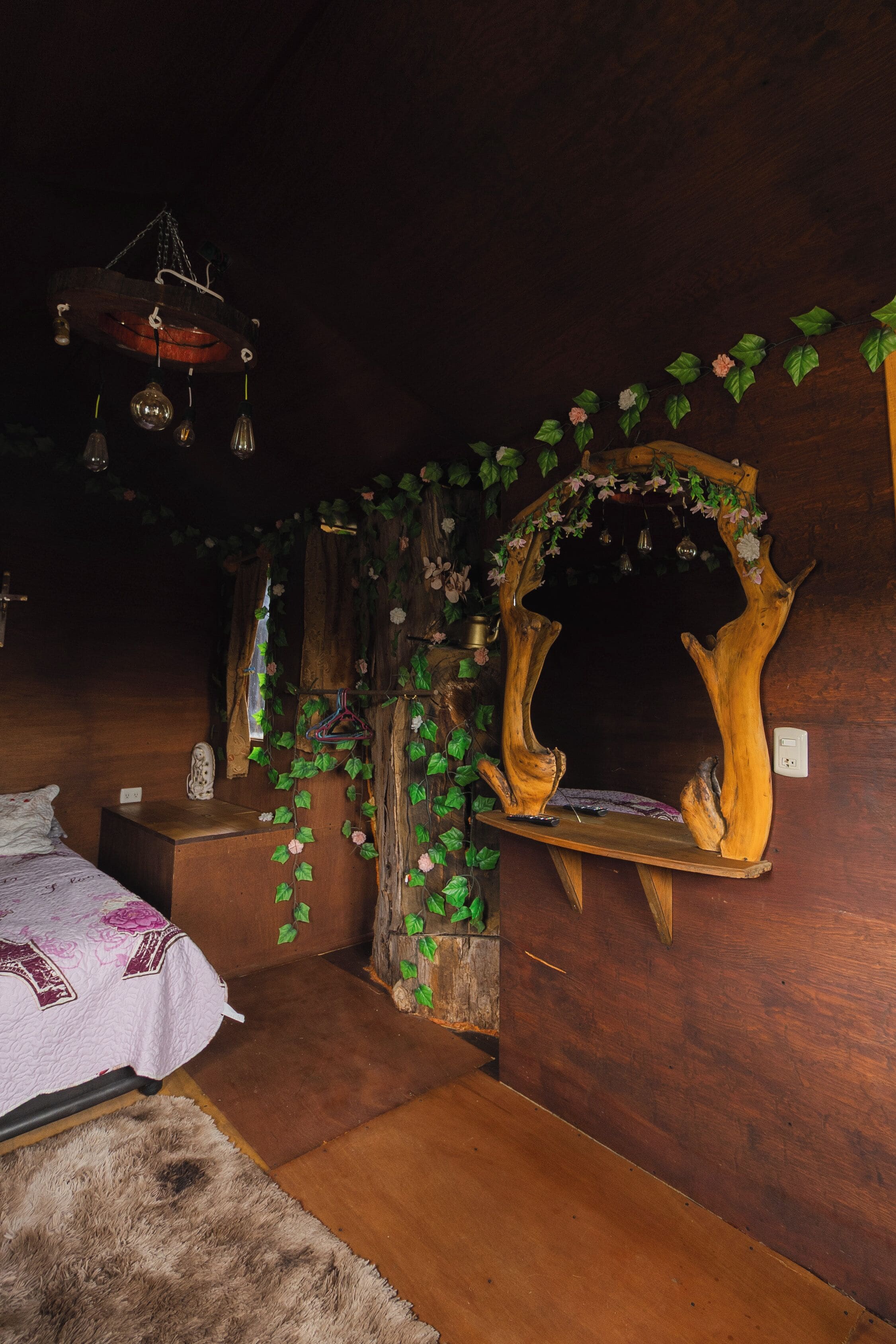 Casa de árbol panorámica, vista a la montaña | Edredón y ropa de cama 