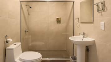 Deluxe Double Room, City View | Bathroom | Shower, towels, soap, shampoo