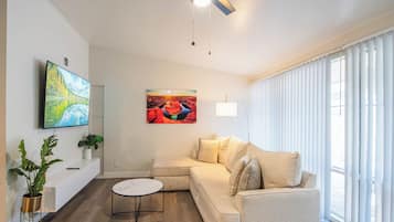 Una televisión, una oficina