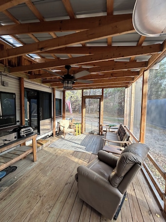 Terrace/patio. The woods are calling