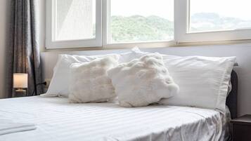 1 slaapkamer, een strijkplank/strijkijzer, wifi, beddengoed