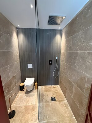 Douche, serviettes fournies