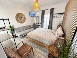 1 bedroom, iron/ironing board, free WiFi, bed sheets - Studio 'Aeolian Blu 3' with Sea View, Wi-Fi and Air Conditioning (Paros)