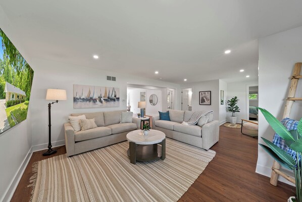 Interior - Spare Time Retreat | Renovated | Walk to Town| Next to Bowling Alley|Parking|Fire Table|Grill (Lake Geneva)