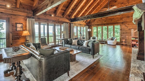 Smart TV, fireplace, video games, foosball