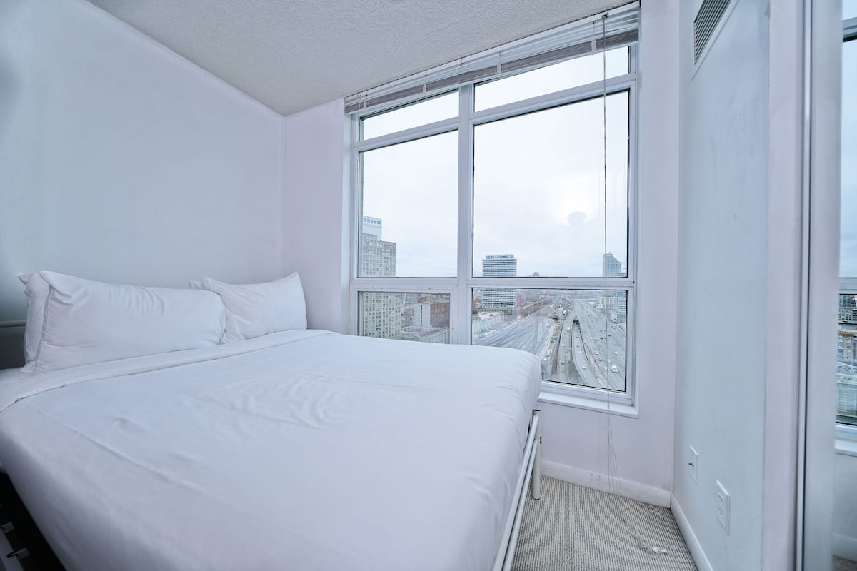 Blackout drapes, iron/ironing board, free WiFi