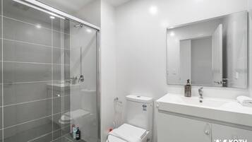 Hair dryer, towels
