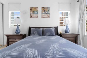 2 bedrooms, iron/ironing board, WiFi, bed sheets