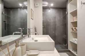 Shower, hair dryer