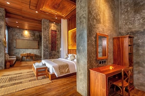 One Bedroom Private pool villa with Valley View | Desk, free WiFi, bed sheets - The Lumbung Jaya Resort (Sebatu)