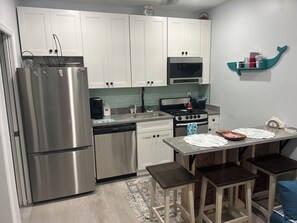 Microwave, oven, stovetop, dishwasher