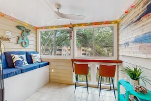 TV, DVD player - Beautiful Condo with pools,  hot tub, sauna,  and water views (Hilton Head)