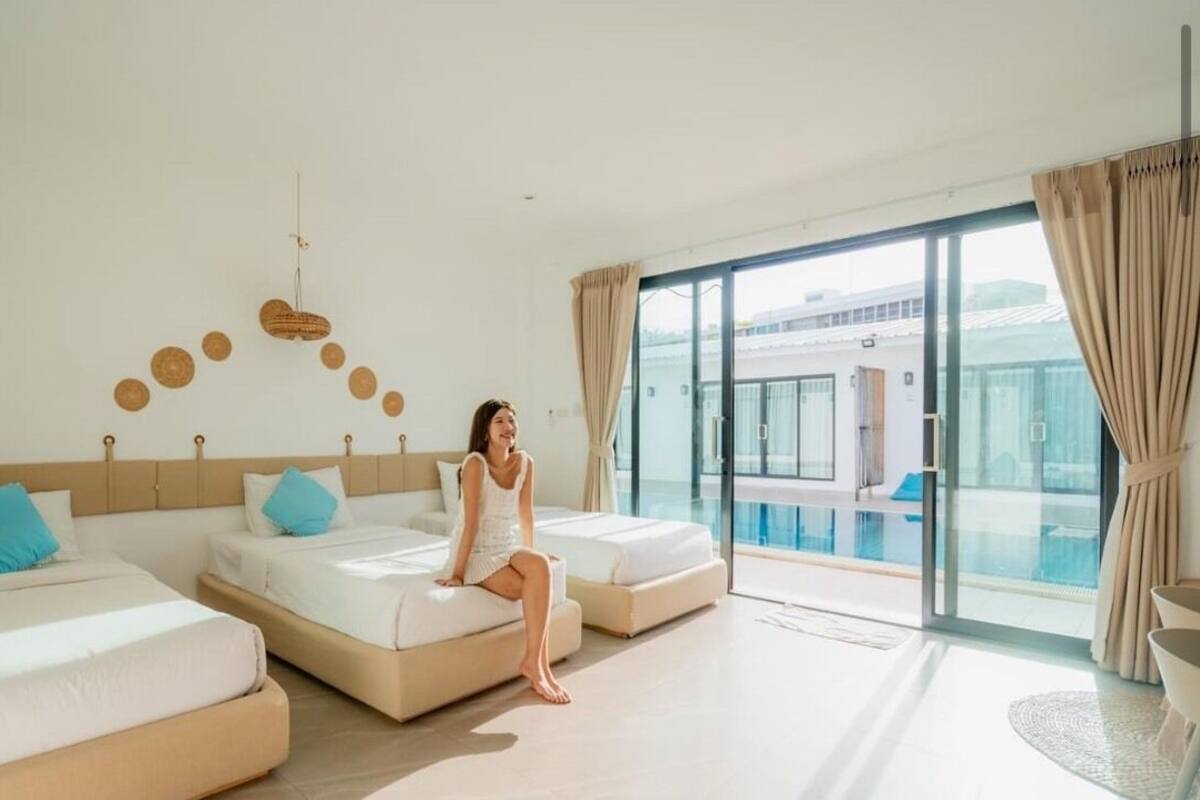 Deluxe Pool Access (3 Persons) | Työpöytä, kannettavalle tietokoneelle sopiva työtila, ilmainen Wi-Fi