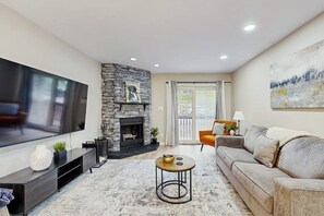 TV, fireplace, DVD player