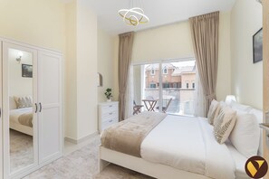 Luksusleilighet, byutsikt | Wi-fi (inkludert) og sengetøy