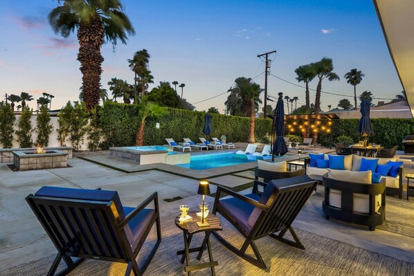 A heated pool