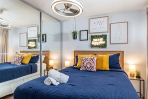 1 bedroom, iron/ironing board, travel crib, WiFi