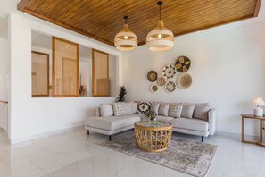 Luxury Villa, 3 Bedrooms, Private Pool | Living room | Flat-screen TV