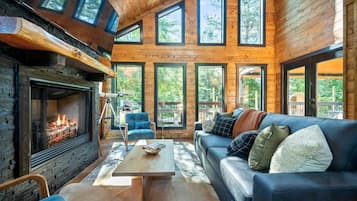 TV, fireplace, offices