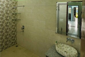 Dusche, Handtücher, Seife