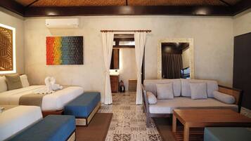 Premium-sengetøj, minibar, arbejdsområde til bærbare computere