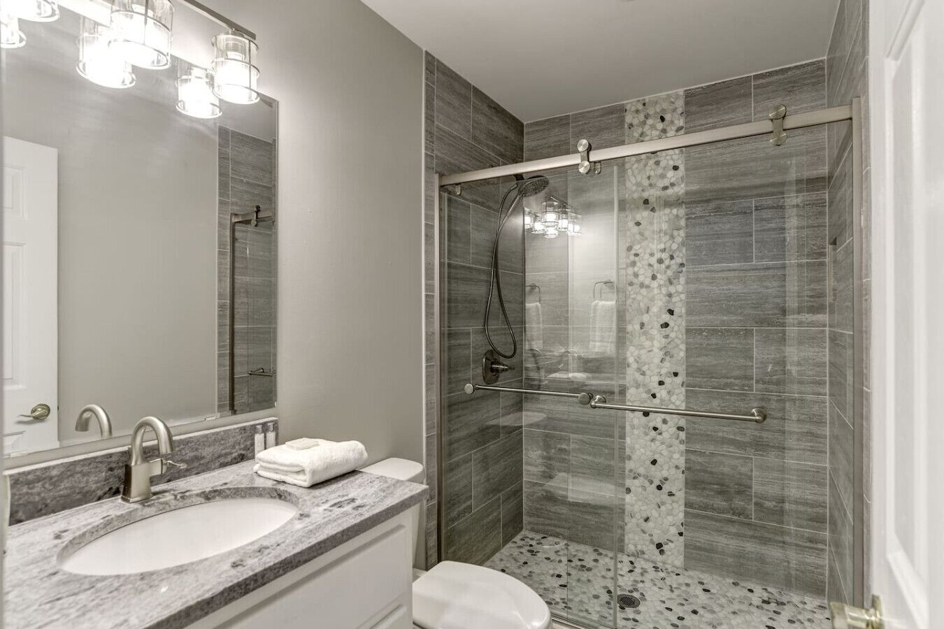 Hair dryer, towels