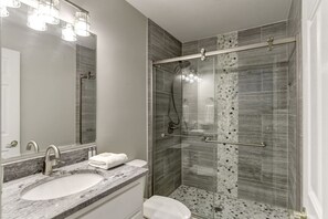 Hair dryer, towels