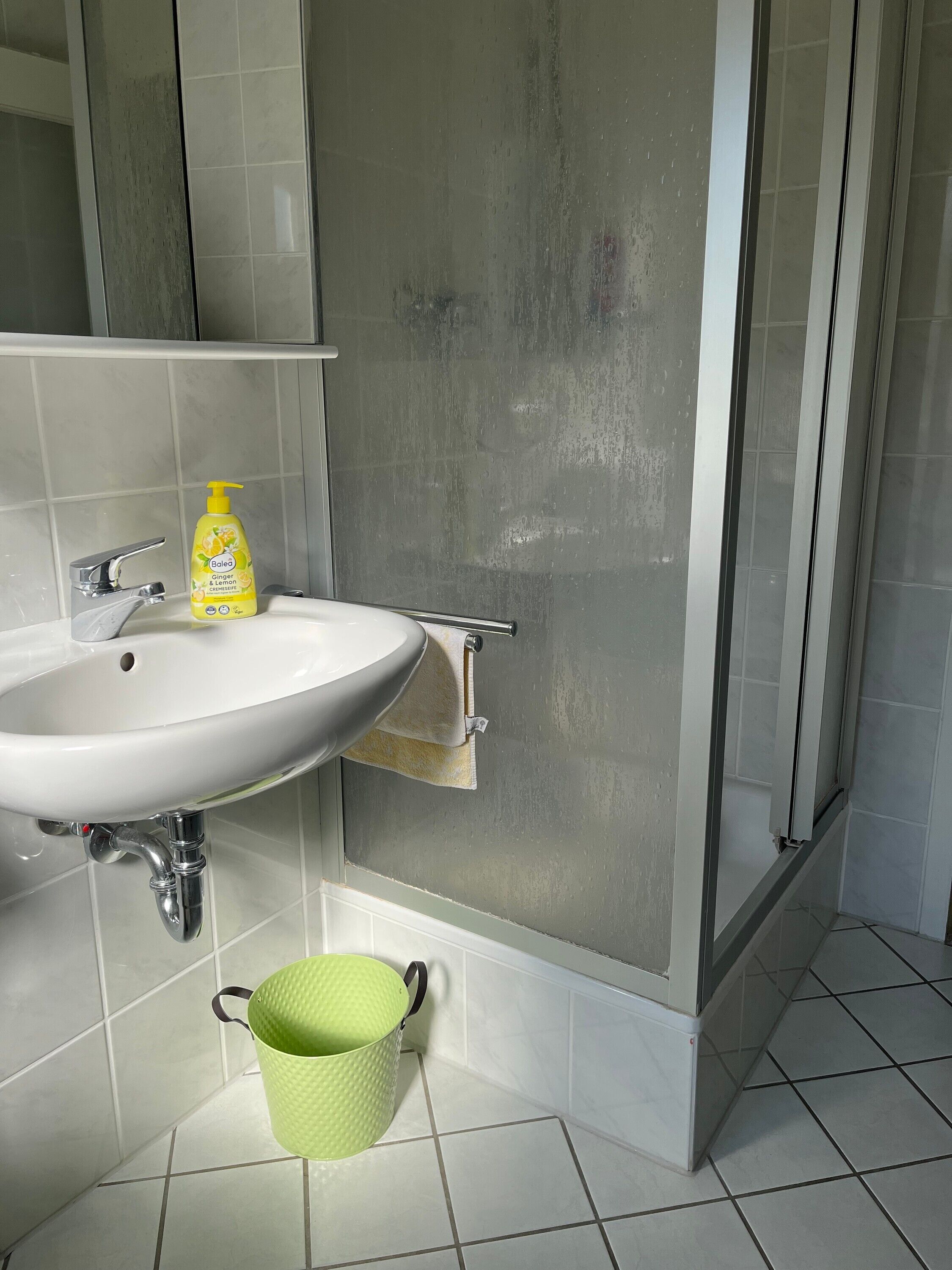 Douche, serviettes fournies