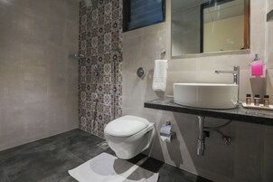 淋浴设施、拖鞋、毛巾、洗发水