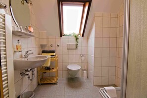 Dusche, Haartrockner, Handtücher