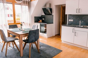 Dining - Holiday Apartment 'Alte Schneiderei' with Balcony and Wi-Fi (Heideck)