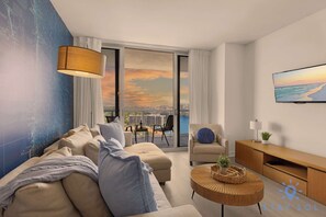 TV, offices - Balcony with Infinite Views - Poolside Comfort (Hallandale Beach)