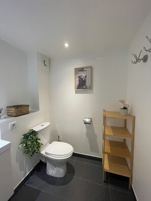 Dusche, Handtücher, Toilettenpapier