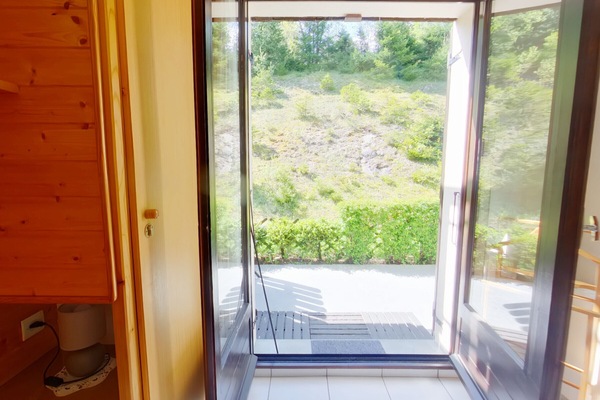 Accès direct sur la terrasse