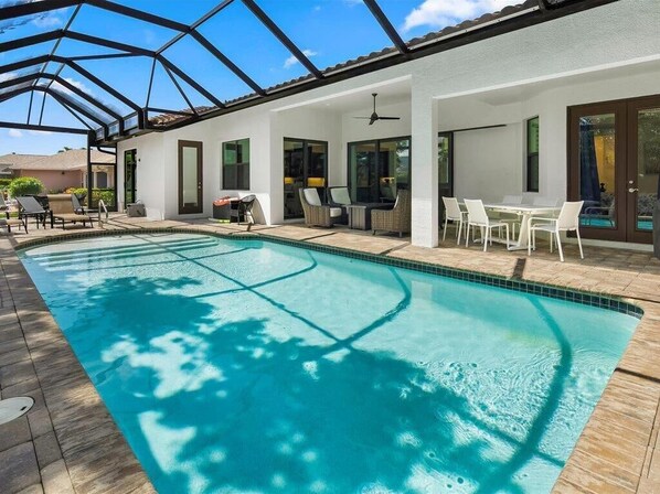 A heated pool