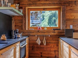 Microwave, oven, dishwasher, high chair