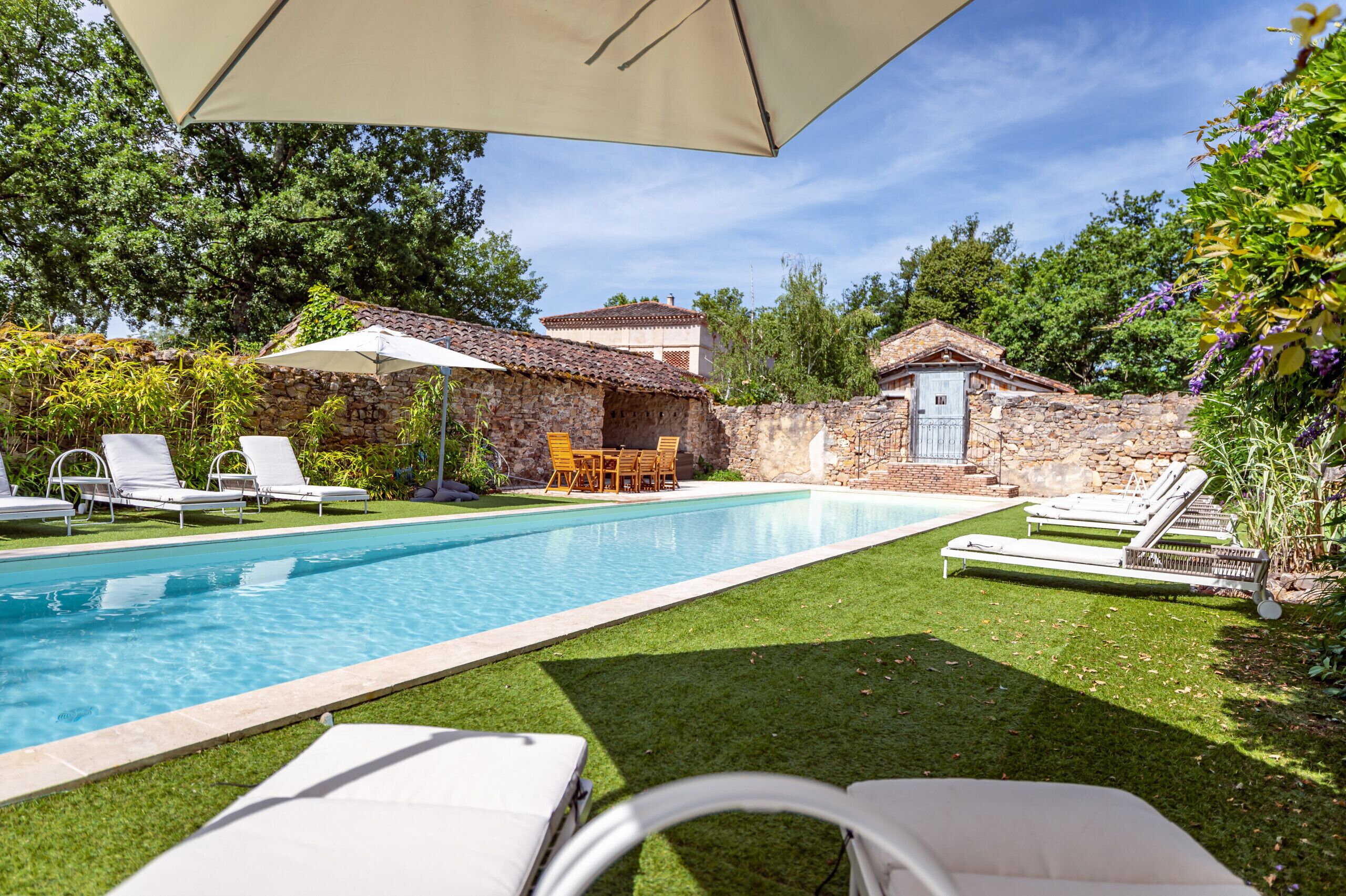 A heated pool