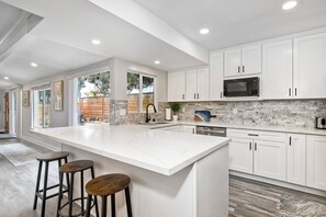 Fridge, microwave, oven, stovetop - Steps to Beach! 2BR Dog-Friendly Home w/ Fire Pit, BBQ & Gated Entry (Carlsbad)