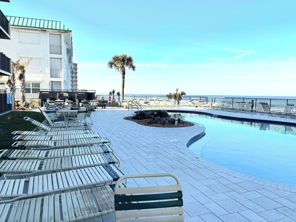 A heated pool