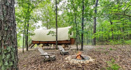 Covered Wagon Vacation Rental in Broken Bow!