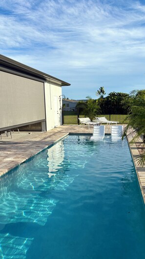 Outdoor pool, a heated pool