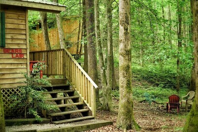 With a king sized bed BEAR'S LAIR gives comfort of home plus an outdoorsy vibe!