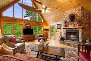 TV, fireplace, table tennis, books
