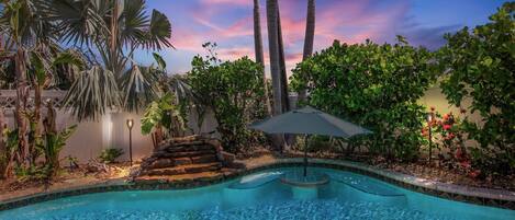 A heated pool