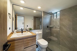 Shower, hair dryer