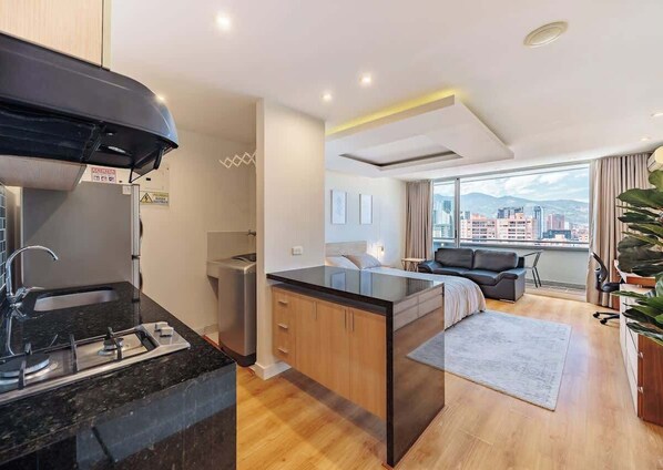 Interior - |EP| Modern Loft W/AC, Workspace, and Scenic Views (Medellín)