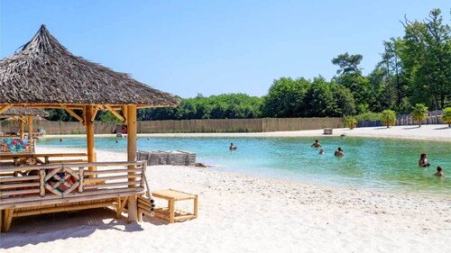 🌴 Mobil-home 2 chambres – Grande terrasse – Camping Tropical Sen Yan à Mézos 🌞