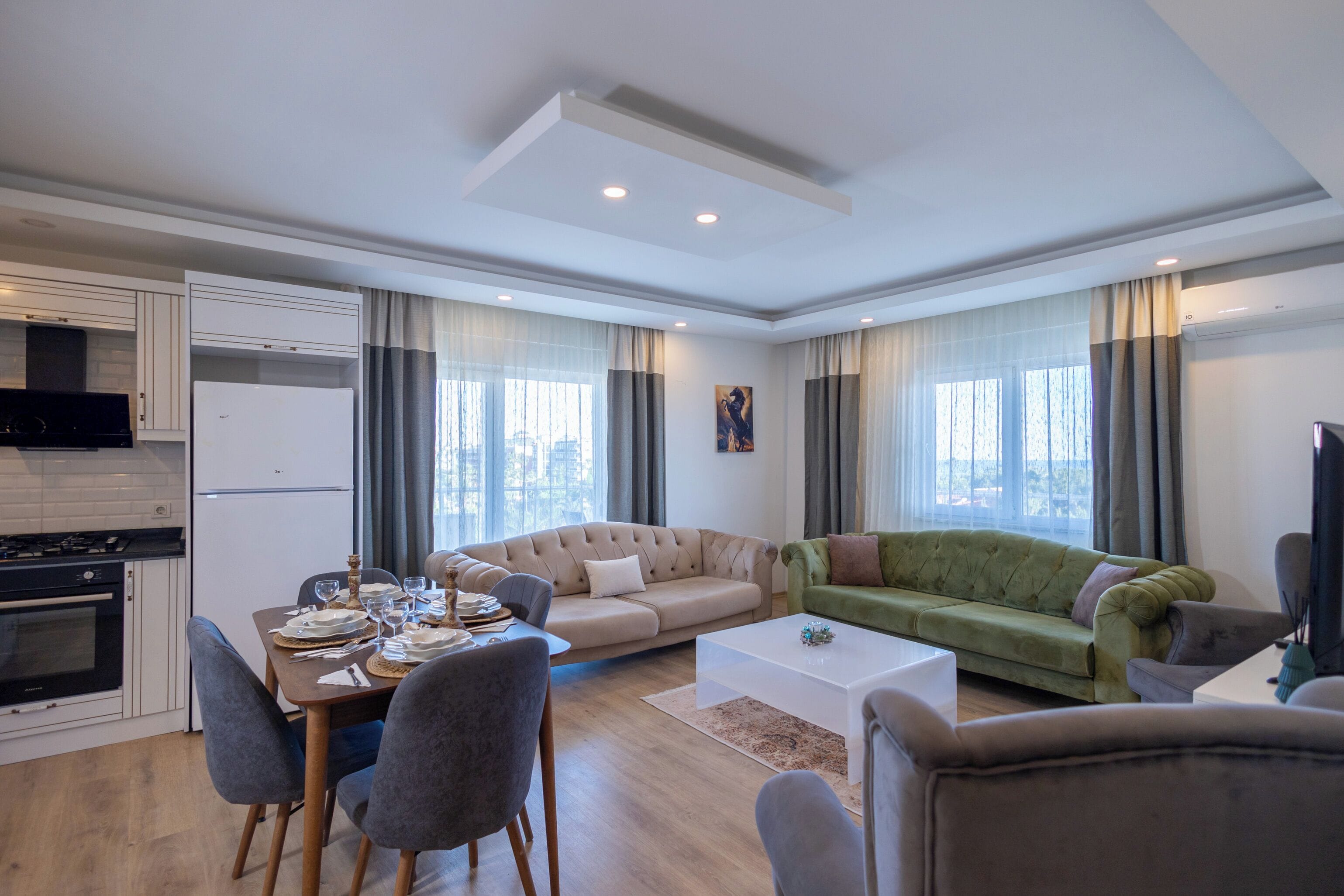 2+1 Luks Deniz Manzarali Daire | 거실 공간