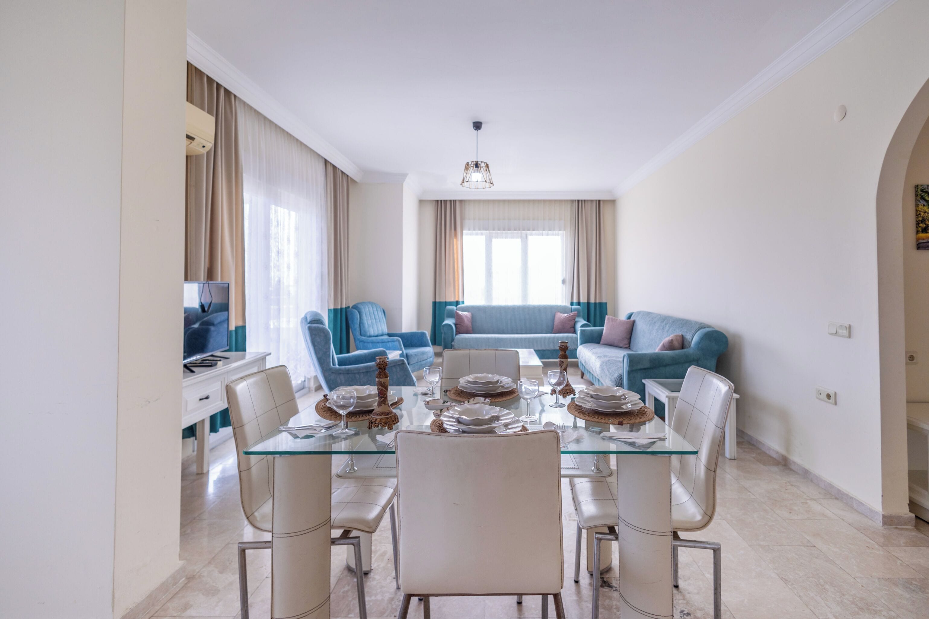 2+1 Genis Daire | Private kitchen | Full-size fridge, oven, stovetop, dishwasher