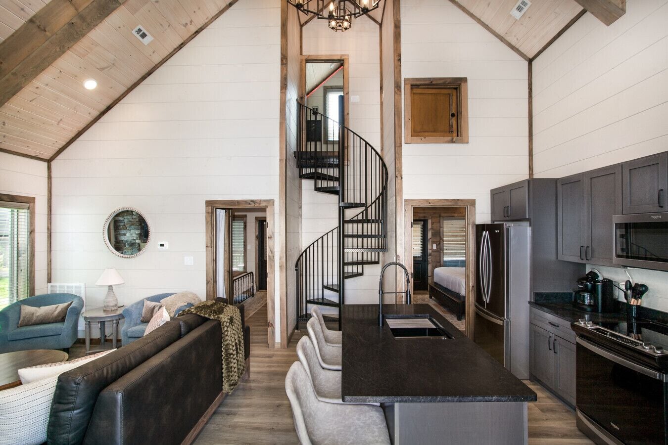 Smart TV, fireplace, video games, table football